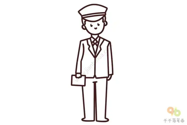 幼儿学英语 列车员的英文单词_宝宝英文认知简笔画
