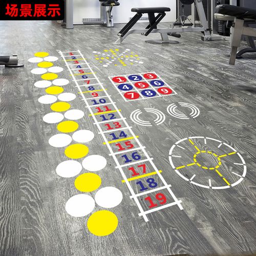 私教健身体适减震运动塑胶pvc少儿儿童健身房标志牌