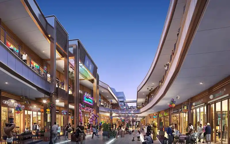 效果图商铺面积段从几十平米到近百平米,可选择性多,更稳妥,在经营