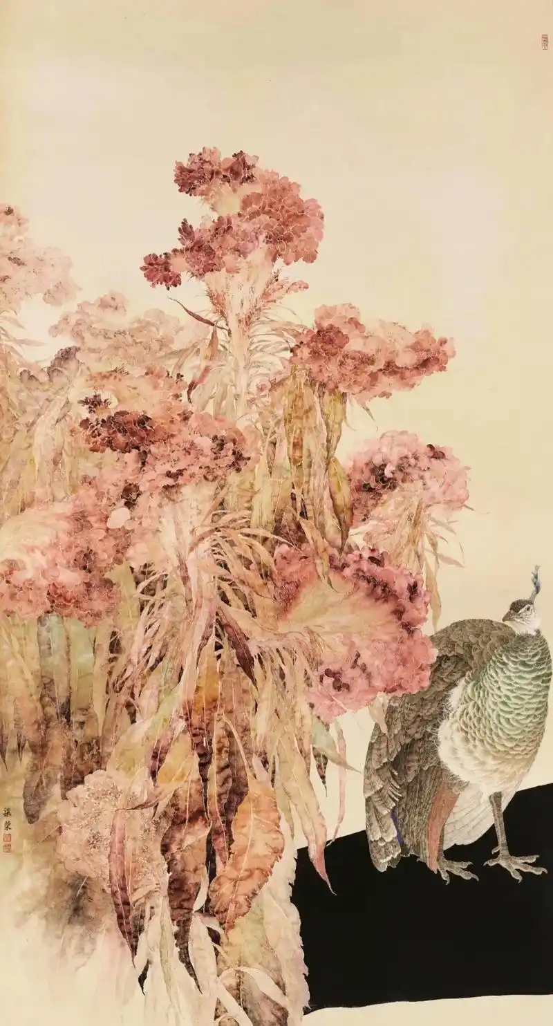 百花向阳全国花鸟作品展.#感受国画的意境之美 #国展国画 # - 抖音