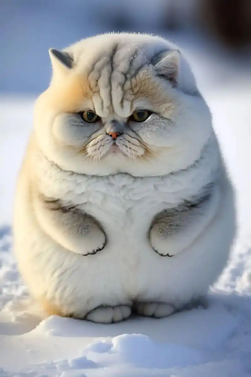 孤独的雪地小猫,委屈了抖音搜"神图壁纸"进小程序输20137296图