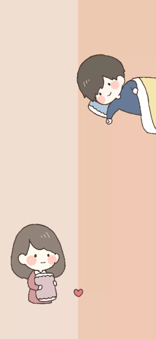 情侣聊天壁纸一左一右男生情侣之间这样更有趣