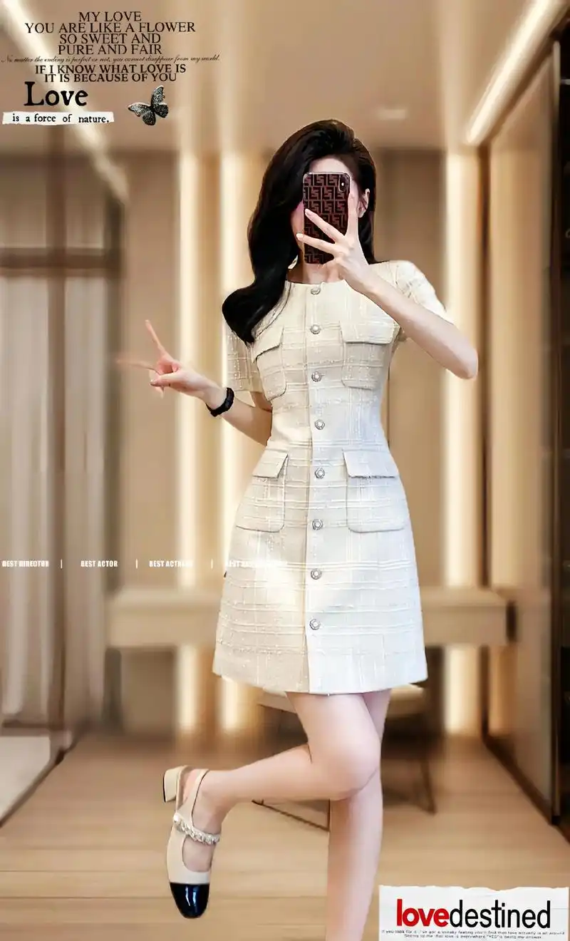 夏日名媛高端女装小香风连衣裙华丽亮相!