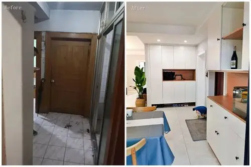 玄关区域改造前后对比