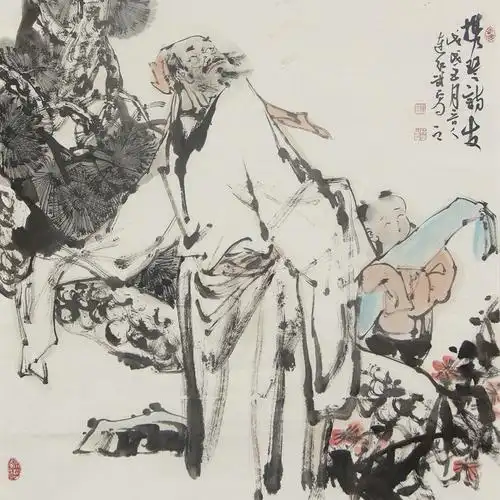 连红武国画人物作品赏析 | 人物形神兼备,笔法洒脱飘逸【博宝·资讯】