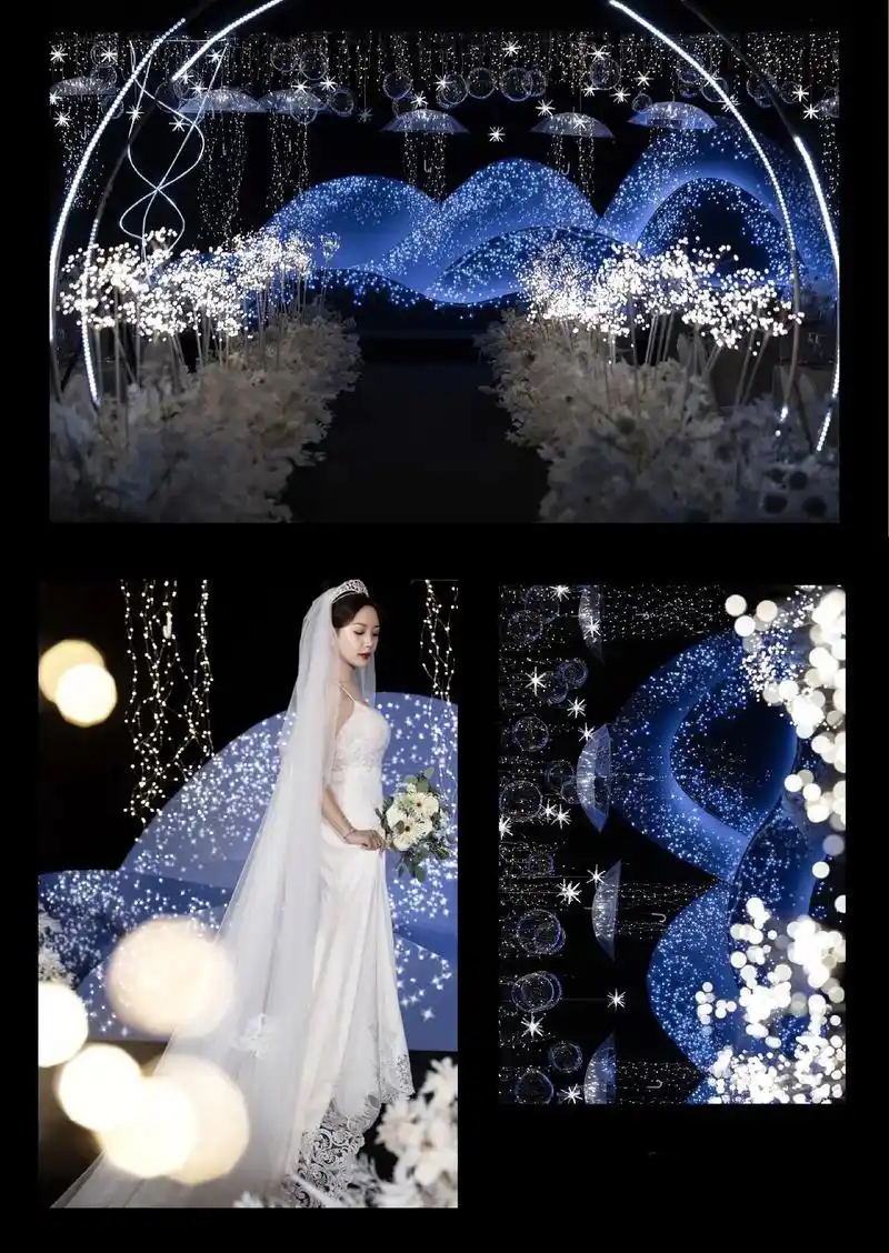 衡阳婚庆|蓝色星空主题婚礼.蓝色星空吊顶水晶主题婚礼,是一场 - 抖音