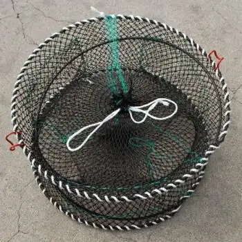 自动地折叠弹簧笼捕鱼笼黑鱼网笼渔笼鲫龙虾网鱼笼网虾虾笼渔网螃蟹笼