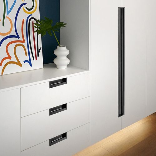 暗拉手嵌入式暗藏拉手抽屉隐形拉手柜门现代简约内嵌衣一米把手