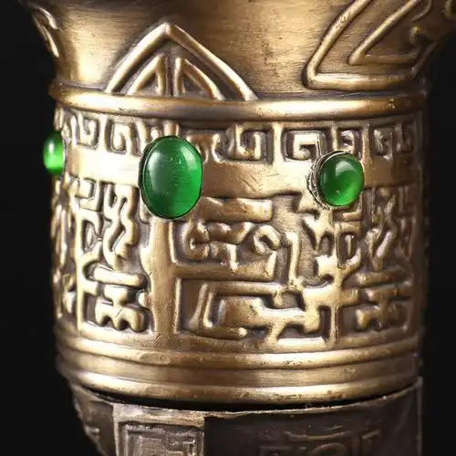 青铜樽仿古乾隆酒水战国时期酒杯传统酒樽白酒道具白酒杯古代秦朝