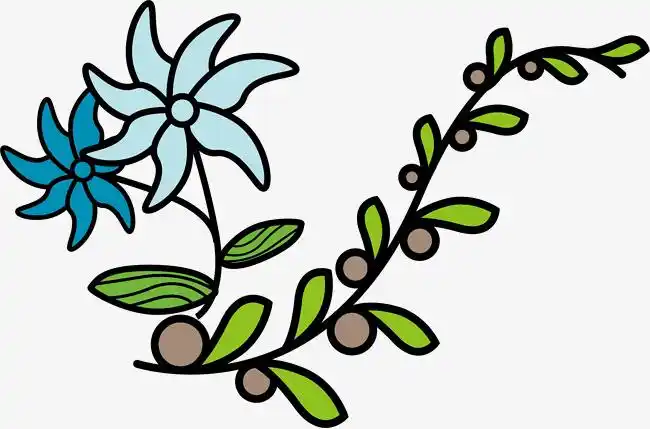 手绘线描花纹艺术装饰图案