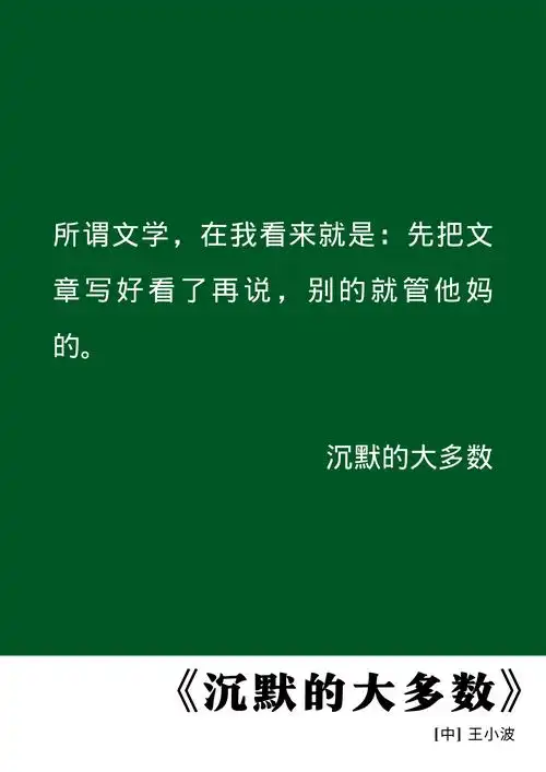 所谓文学,在我看来就是:先把文章写好看了再说,别的就管他妈的.