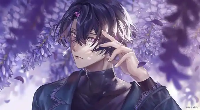 紫藤,男生,帅气,4k高清动漫壁纸