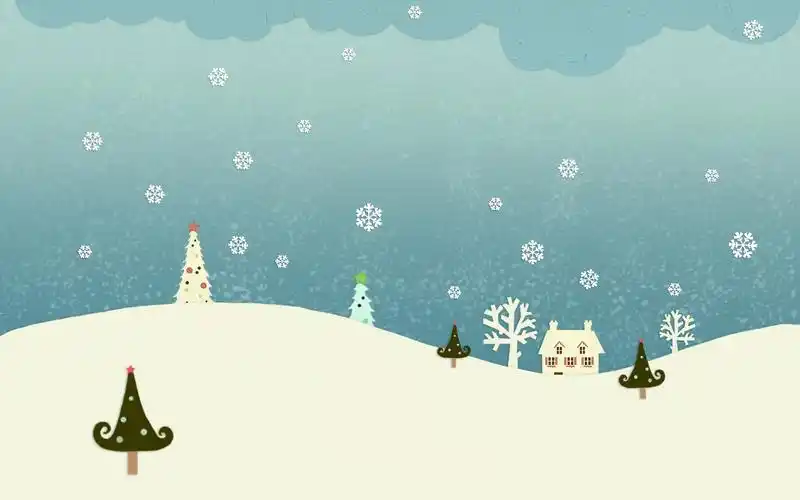 雪花飘桌面壁纸