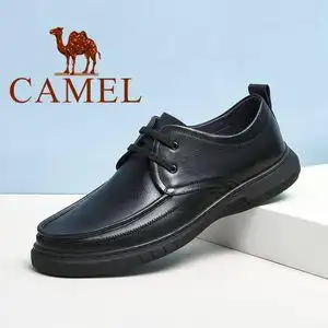 骆驼皮鞋男士真皮正品牌春季商务软底软面皮透气英伦青年名牌男鞋