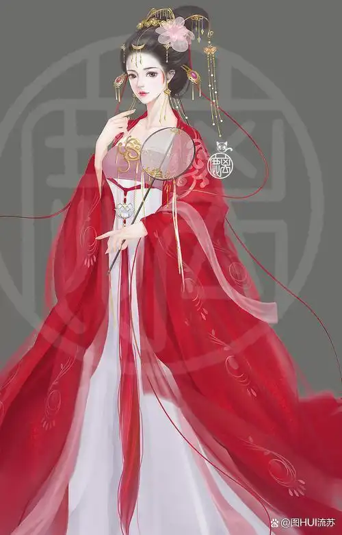 古风美人红衣壁纸