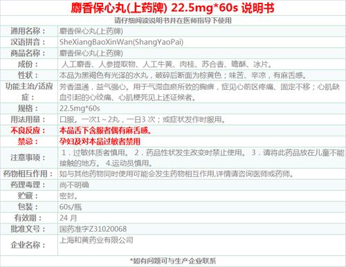 5mg*60粒 上药牌 麝香保心丸 22.