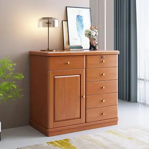 青木川 简约现代实木五斗柜六斗橱主卧室客厅卧室房间家用书房收纳储