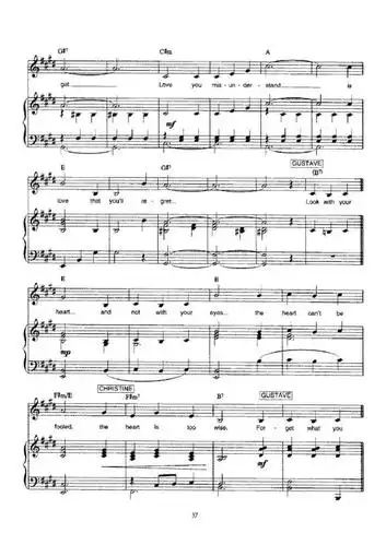 歌剧魅影完结篇loveneverdies原版钢琴谱