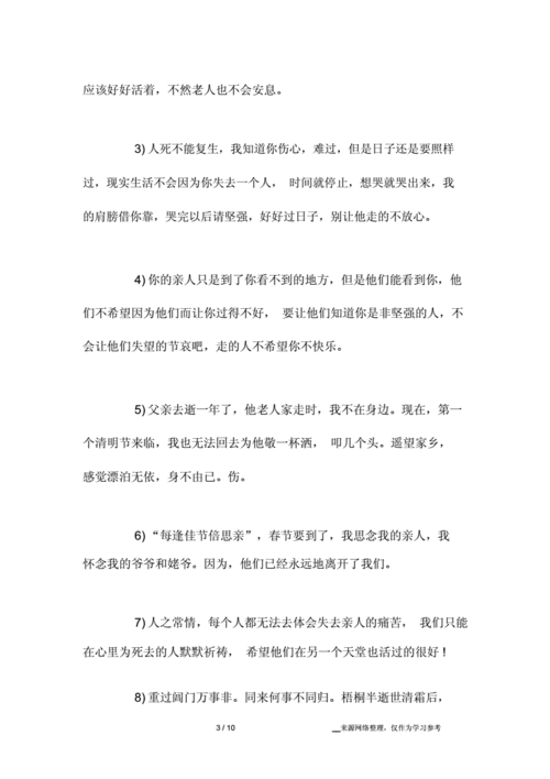 亲人去世伤心说说.docx 10页