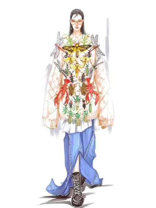 服装效果图针织毛衣