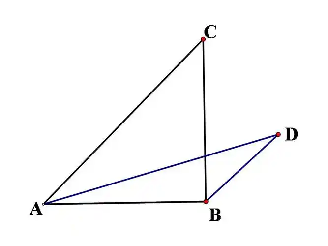 等腰直角三角形abc中,ab=bc,bd//ac,ad=ac,求bd:ac的值
