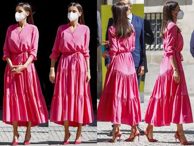 西班牙王后示范温柔又高级的粉色穿搭粉色不是中年女性的禁忌