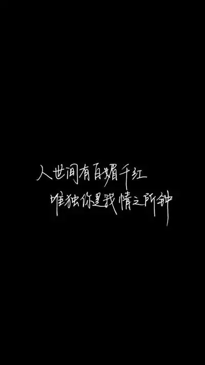 黑底白字壁纸