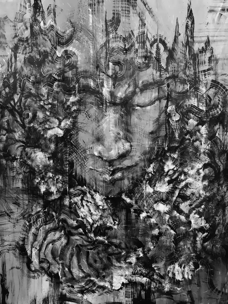 陈英杰创作现场 《醉虎》陈英杰作品《刺穿束缚》参与wild aid野生