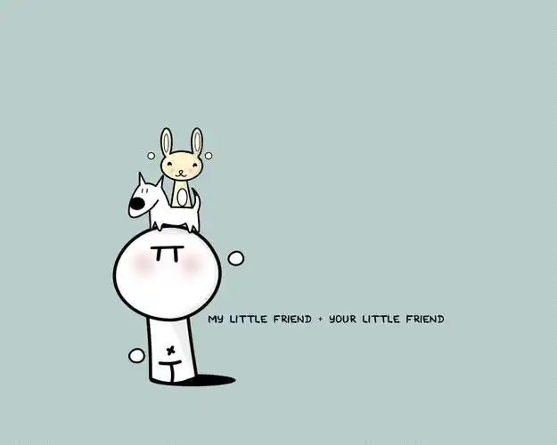 超萌的可爱手绘卡通pincel3d创意漫画桌面壁纸