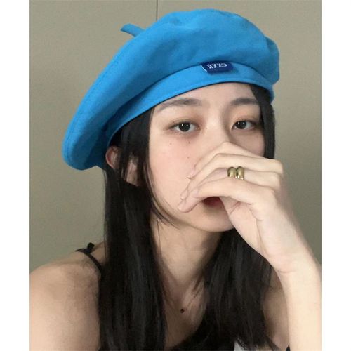 显白显脸小~百搭艺术家贝雷帽画家帽大头围报童帽春秋蓓蕾帽子女
