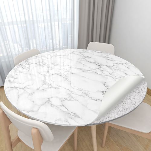 圆桌面贴纸翻新自粘餐桌饭桌防水防油防烫桌子台面改造大理石贴纸