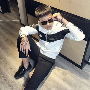 000人付款淘宝秋季精神小伙外套男韩版修身网红潮牌夹克社会潮流百搭