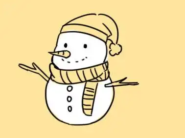 雪人简笔画可爱雪人简笔画可爱彩色