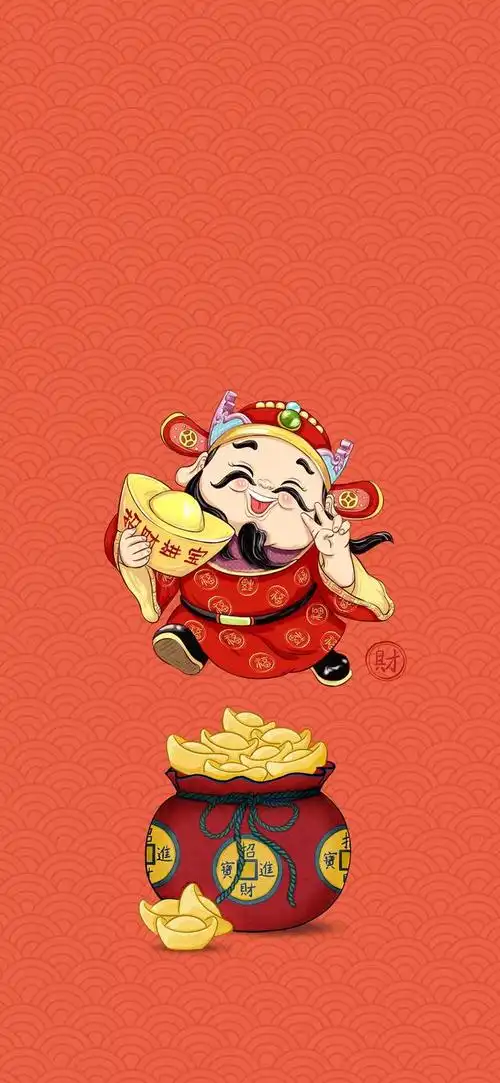 财神壁纸,愿你的口袋总是满满,愿你的金银珠宝熠熠生辉