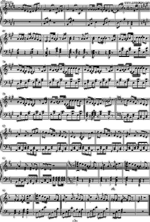 钢琴谱 美丽拍档