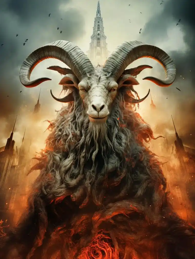 恶魔山羊.#ai绘画 #midjourney #视觉盛宴 # - 抖音