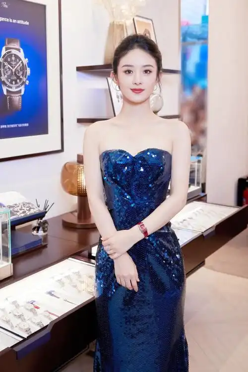 赵丽颖蓝色星钻人鱼裙##微博饭制频道