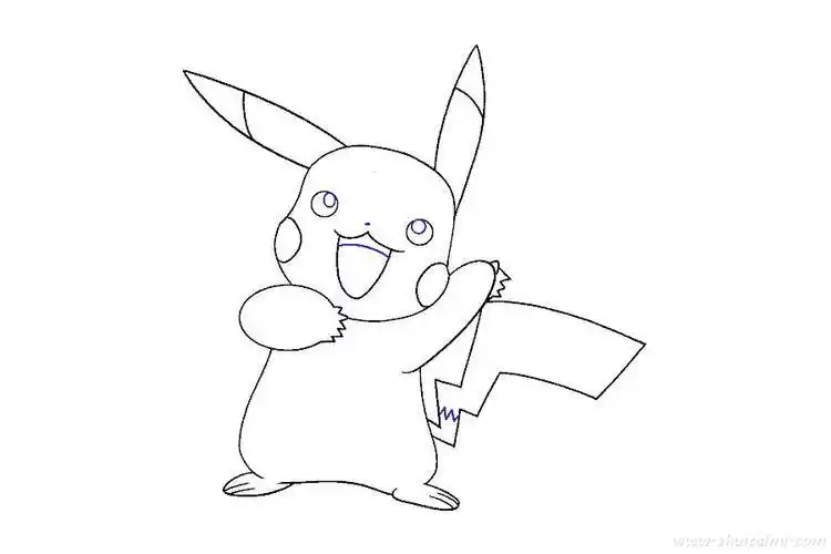 皮卡丘站起来怎么画简笔画