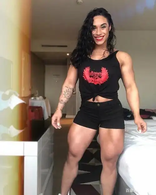 肌肉女kristinanicole掰手腕从未输过的女人