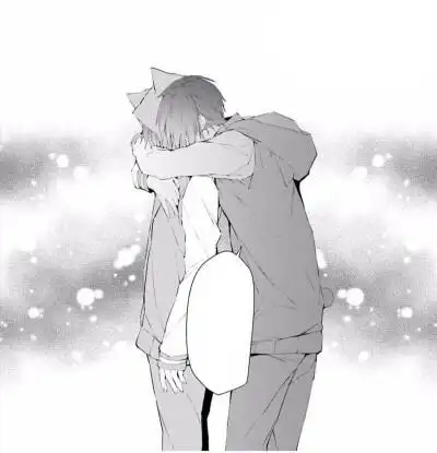 拥抱,漫画,黑白,情侣