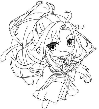 黑白线稿/橡皮章素材/魔道祖师/动漫/魏无羡