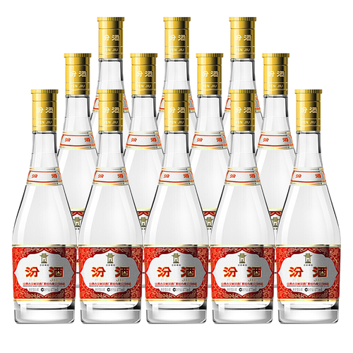 京喜app:汾酒 白酒 黄盖玻汾 清香型 53度 475ml*12瓶