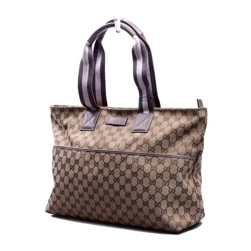 gucci(古驰)卡其色帆布妈咪包