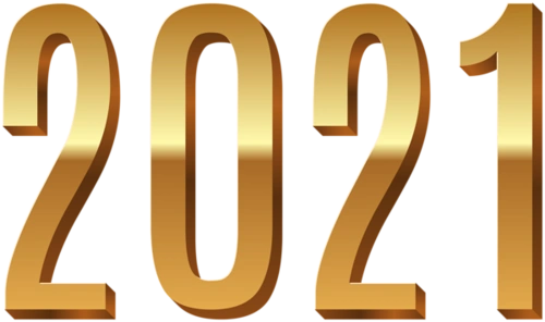 2021年金色主题数字