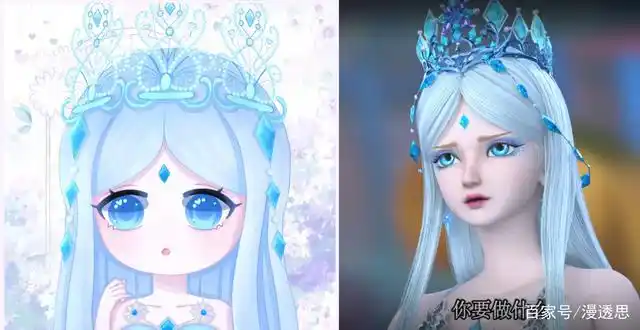 叶罗丽:全新叶罗丽仙子q版画像,冰公主不仅可爱,还非常的仙气