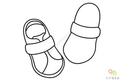婴儿鞋简笔画_鞋子简笔画