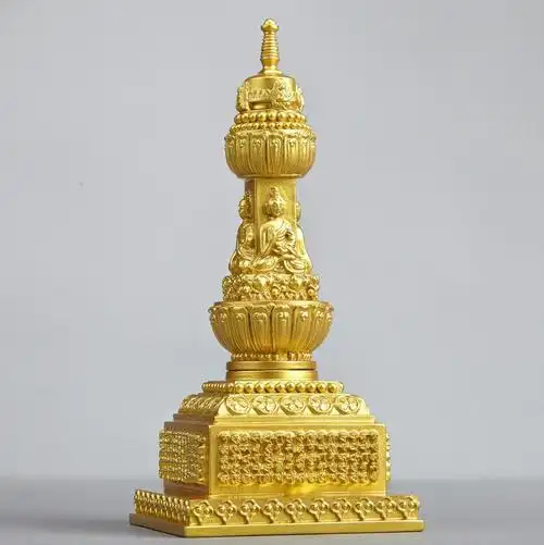 舍利塔佛塔宗教用品纯铜舍利塔如来心宝箧印塔宝箧印陀罗尼塔金刚