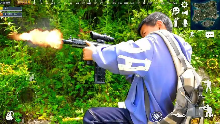 和平精英真人版:山顶废墟没有老六,一把m24勉强战斗?