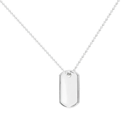 tiffany/蒂芙尼正品男士 时尚吊坠纯银串珠项链18923548