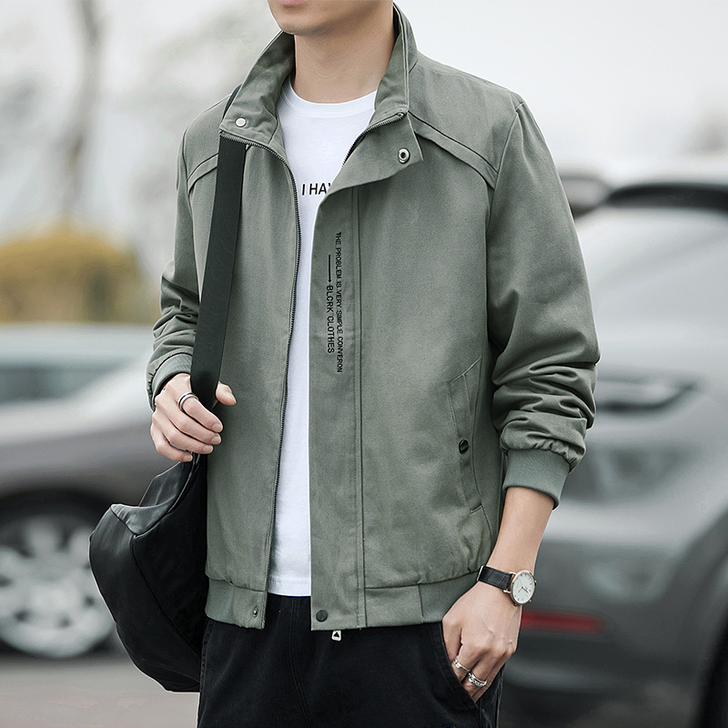 男士外套春秋水洗夹克男休闲春装上衣2021春季新款工装衣服潮流男